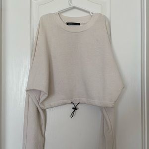 urban plant (sws active) - white cropped adjustable sweatshirt